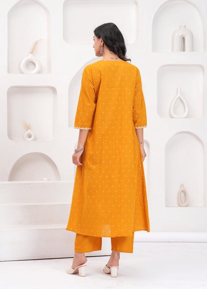 PoshArt Hand Work Kurta Pant Duptta Set.